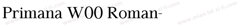 Primana W00 Roman字体转换